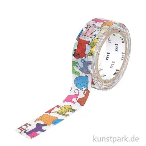 Artikelbild 1 des Artikels “MT Masking Tape Colorful Dog, 15 mm, 7 m Rolle “